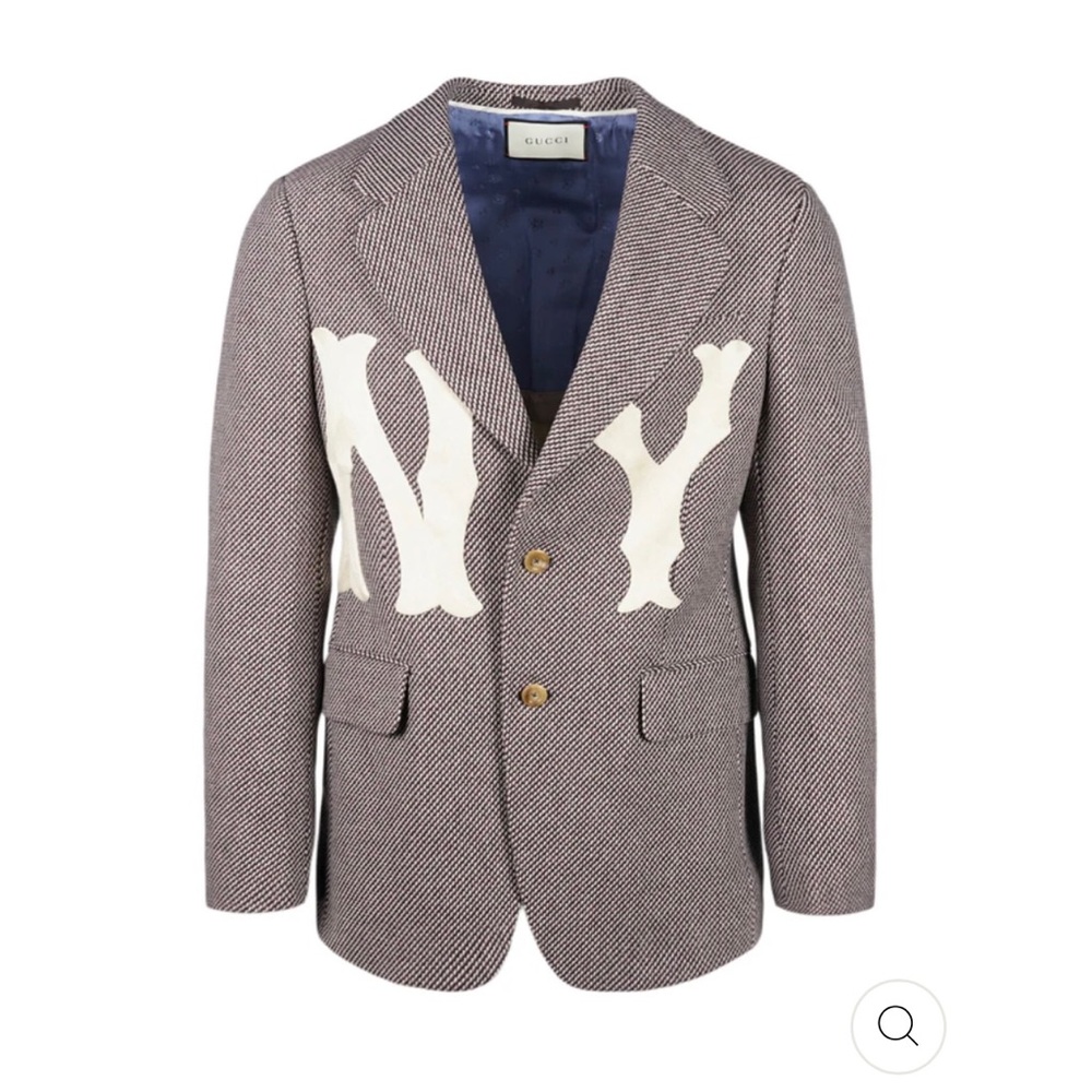 Gucci x Yankees Collab- Mens/Womens Unisex Blazer in Taupe